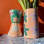 Flower Hand Painted Cylinder Vase, thumbnail 6 of 7
