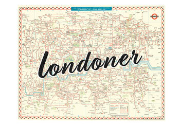 Londoner | 1947 Limited Edition Map Screen Print, 3 of 4