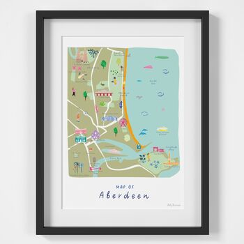 Map Of Aberdeen Scotland Art Print, 2 of 3
