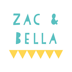 Zac & Bella childrens fashion brand logo in brand colours