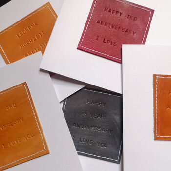 Personalised Leather Love Card, 12 of 12