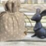 Cast Iron 'Listening' Mouse Ornament In Gift Pouch, thumbnail 1 of 3