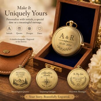 Vintage Style Brass Navigation Open Face Compass, 9 of 12