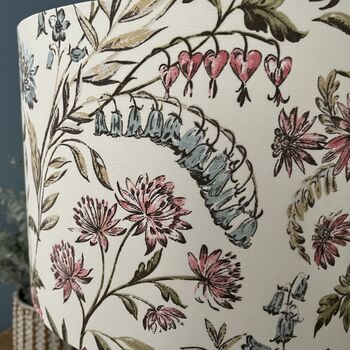 Whinfell Blush Pink Floral Drum Lampshades, 2 of 9