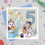 'Five' Birthday Card, thumbnail 2 of 4