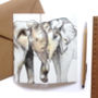 'Never Forget' Elephant Square Greeting Card, thumbnail 1 of 2