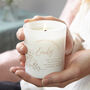 Birthday Gift For Daughter Engraved Floral Candle, thumbnail 1 of 11
