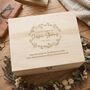 Personalised Wooden Engraved Wreath Keepsake Memory Box, thumbnail 1 of 9
