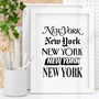 New York New York Newspaper Typography Print, thumbnail 1 of 2