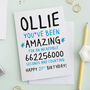 Happy Birthday Age In Seconds Personalised Card, thumbnail 2 of 2