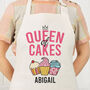 Personalised Queen Of Cakes Apron – Baking Gift For Her, thumbnail 1 of 2