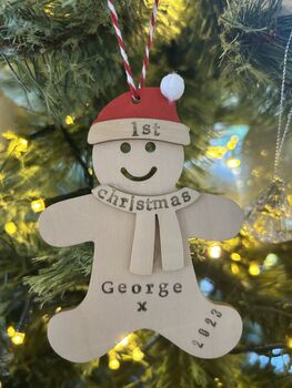 Personalised 1st Christmas Tree Decoration, 2 of 3