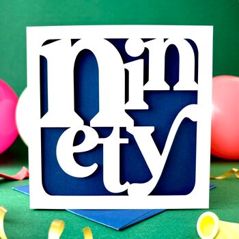 Papercut 90th Birthday Card, 2 of 4