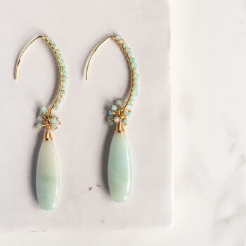 Amazonite Boho Drop Earrings, 5 of 8