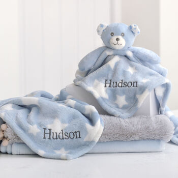 Personalised Teddy Stars Comforter And Blanket Set, 6 of 9