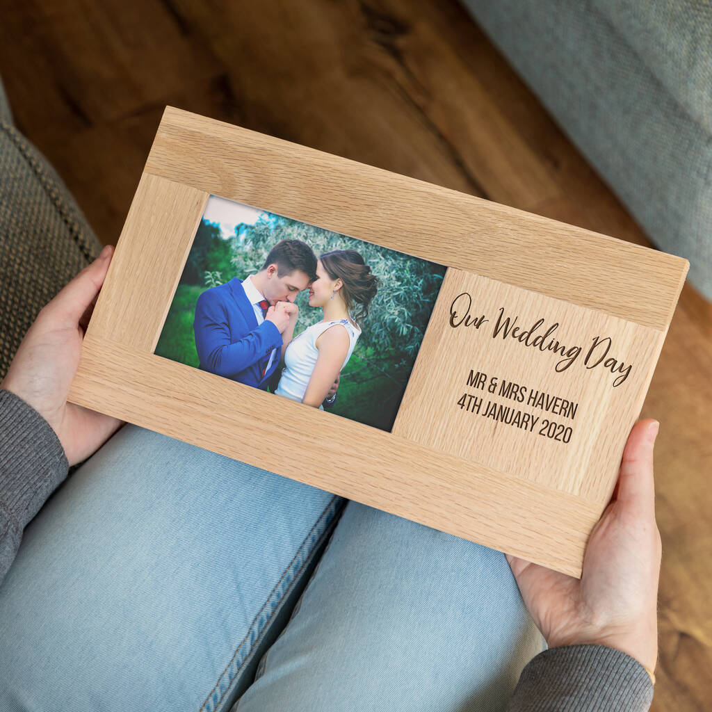 Personalised Our Wedding Day Photo Frame Gift By Mirrorin
