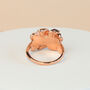 Rose Gold Flower Petal Ring, thumbnail 2 of 3