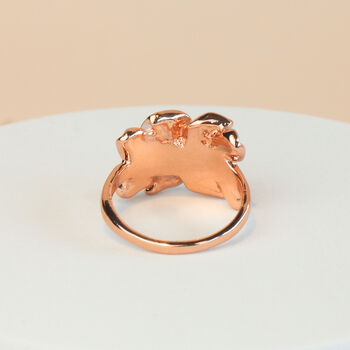 Rose Gold Flower Petal Ring, 2 of 3