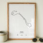 Personalised Minimal Route Map Art For Any Run, thumbnail 1 of 6