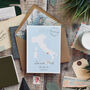 'Sophie' Location Map Wedding Postcard, thumbnail 3 of 5