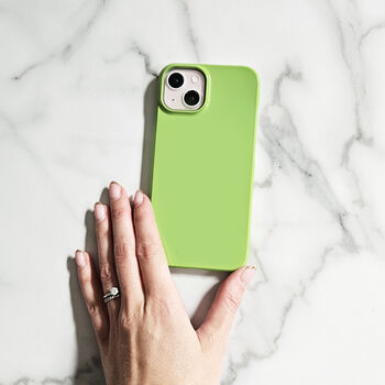 Glossy Slime Green Personalised Phone Case, 2 of 7