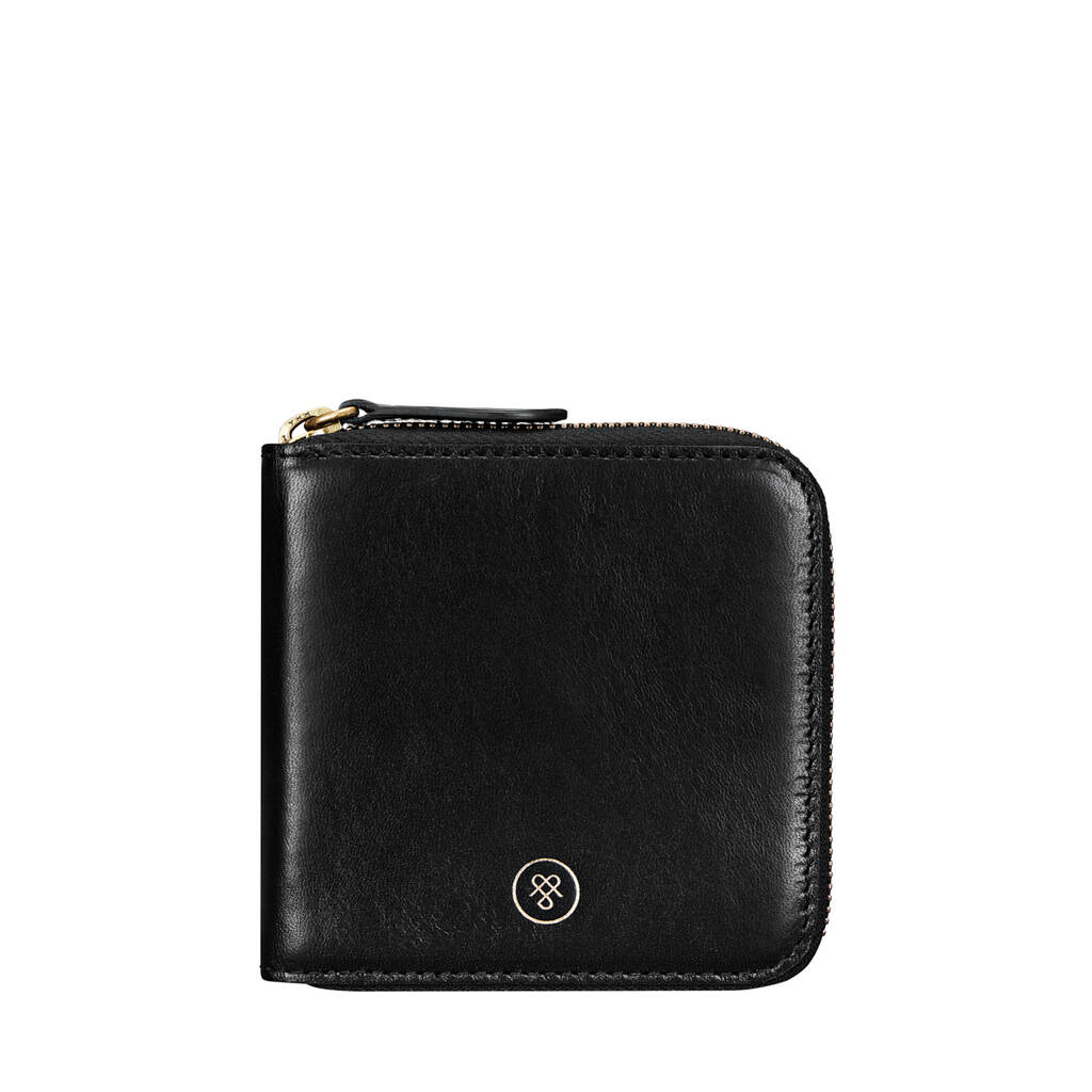 Personalised Womens Leather Square Zip Wallet 'Forino' By Maxwell