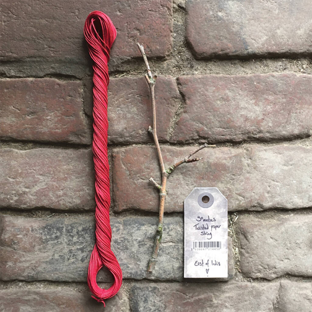 Twisted Red Paper String 30m Christmas Gift Wrapping By The Wedding of my Dreams