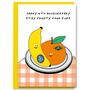 Happy 4th Fourth Fruit Anniversary Card Husband Wife, thumbnail 1 of 2