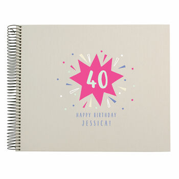 Personalised 40th Birthday Spiral Bound Book, 5 of 10