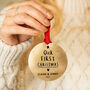 Personalised 'Our First Christmas' Christmas Decoration, thumbnail 3 of 5