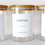 Tea, Coffee, Sugar Jars Set Of Three Bamboo Jars, thumbnail 3 of 9