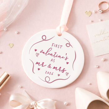 First Valentines As Mr And Mrs Bottle Tag Gift, 2 of 7