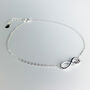 Sterling Silver Infinite Love Charm Anklet, thumbnail 1 of 6