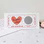 Valentine’s Day Scratch Card With Personalised Heart, thumbnail 1 of 8