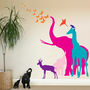 Seven Safari Animal Wall Stickers New Sizes, thumbnail 4 of 8