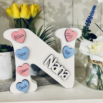 Personalised Nana N Letter Mother's Day Gift Ivory, 2 of 3