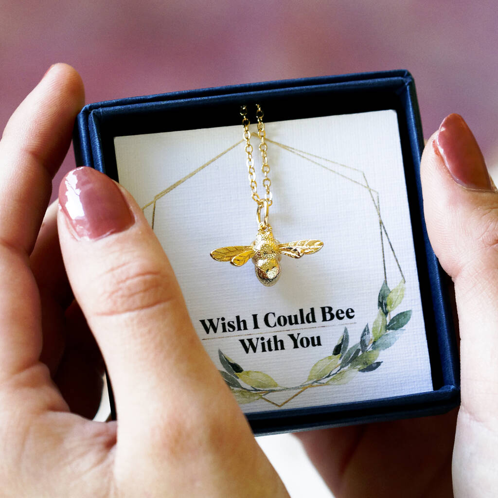 'Wish I Could Bee With You' Bee Necklace, 1 of 6