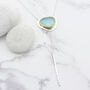 Chalcedony Gemstone Sterling Silver Lariat Necklace, thumbnail 2 of 6