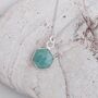 The Hexagon Amazonite Silver Gemstone Necklace, thumbnail 1 of 5