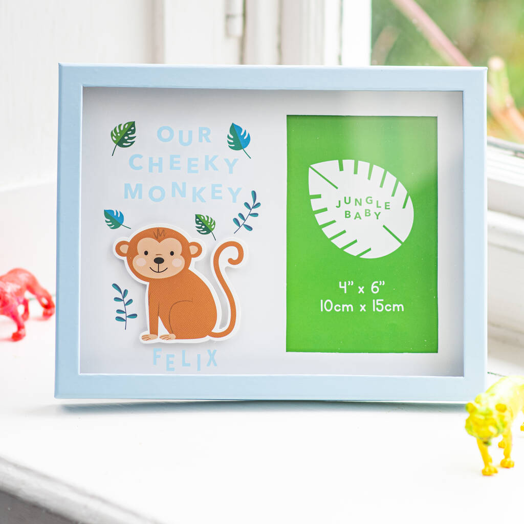Personalised Childs Monkey Design Frame, 1 of 2
