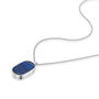 Men's Large Lapis Dog Tag Locket 925 Silver, thumbnail 6 of 7