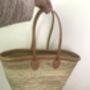 Handmade French Market Baskets Long Leather Handles, thumbnail 9 of 9