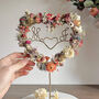 Personalised Dried Flower Heart Cake Topper, thumbnail 1 of 9