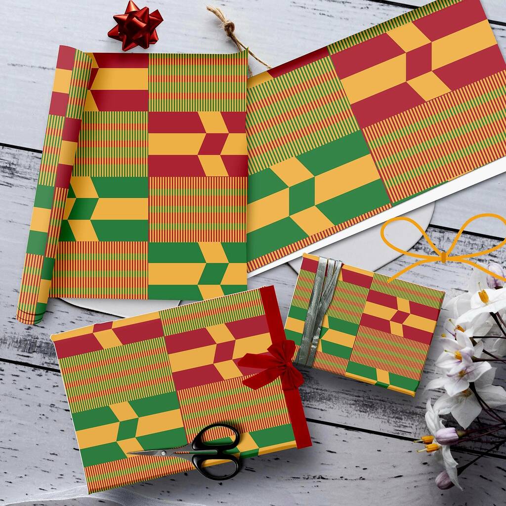 Kente Print Wrapping Paper By Natiscreations