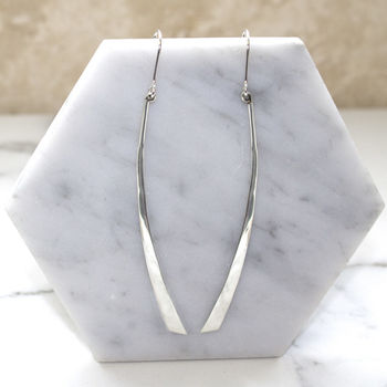Sword Silver Long Drop Earrings, 2 of 8