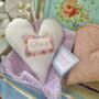 Personalised Ditsy Linen Name Heart, thumbnail 8 of 10