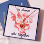 Gold Plated Double Sided Heart Valentines Necklace, thumbnail 1 of 11