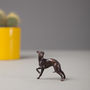 Miniature Bronze Whippet Sculpture 8th Anniversary Gift, thumbnail 10 of 11
