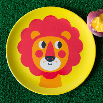 retro design lion melamine plate by berylune | notonthehighstreet.com