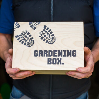 Personalised Gardening Storage Box With Lift Off Lid, 4 of 8